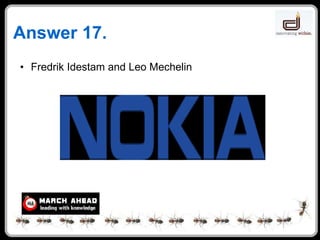 Answer 17. Fredrik Idestam and Leo Mechelin 