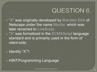 TCS IT QUIZ QUESTIONS(tcstechbytes2012.blogspot.in) | PPSX