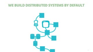 WE BUILD DISTRIBUTED SYSTEMS BY DEFAULT
21
 