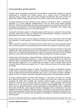 Greenwood Management Technical Forestry Report Terminalia Amazonia