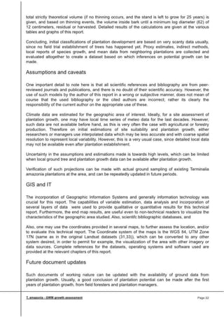 Greenwood Management Technical Forestry Report Terminalia Amazonia