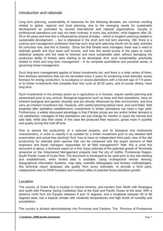 Greenwood Management Technical Forestry Report Terminalia Amazonia