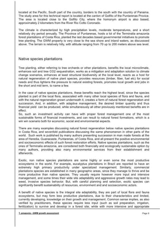 Greenwood Management Technical Forestry Report Terminalia Amazonia