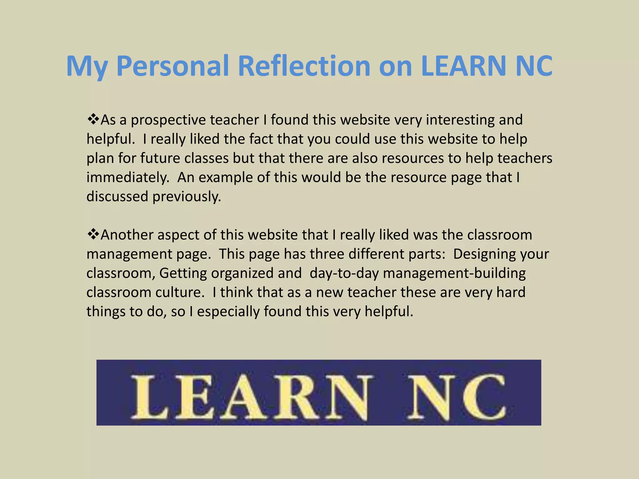 One thing that set this website apart from others that I found was that the material was peer reviewed.