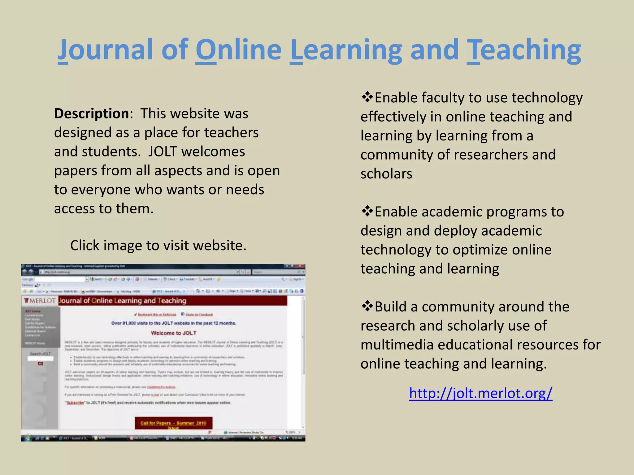 Another really neat feature that the site recently created was a content creating program.  This allows you to write your own assignments and share them with colleagues and peers.LEARN NC:  School of Education at NCUClick image to visit website.Description:  this website provides you with the resources you need for teaching and learning for grades K-12.  Goals for LEARN NC:Through content: Strengthen and achieve balance in our collection of educational materials by increasing quantity and quality in order to efficiently meet educators’ information needs and facilitate the acquisition of professional skills. 