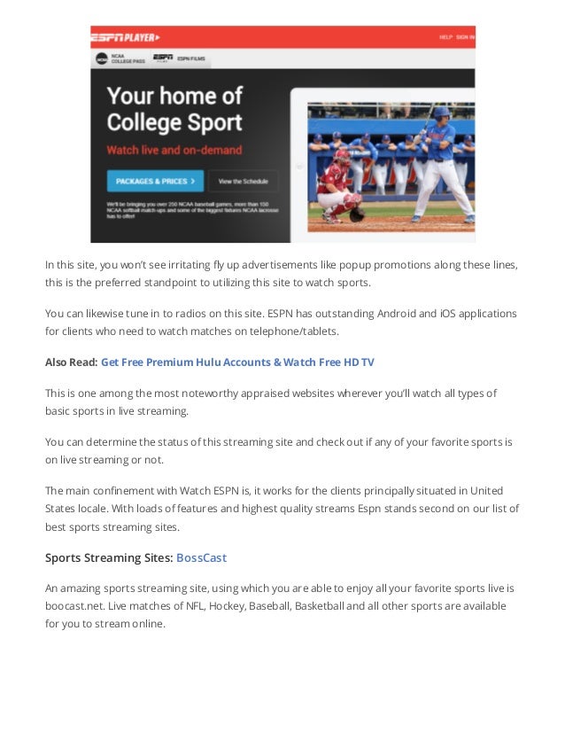 best websites to stream sports