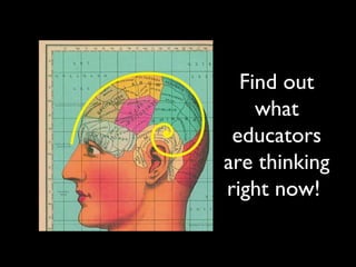 Find out
what
educators
are thinking
right now!
Text
 