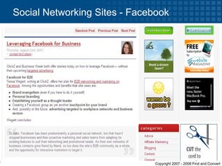 Social Networking Sites - Facebook 