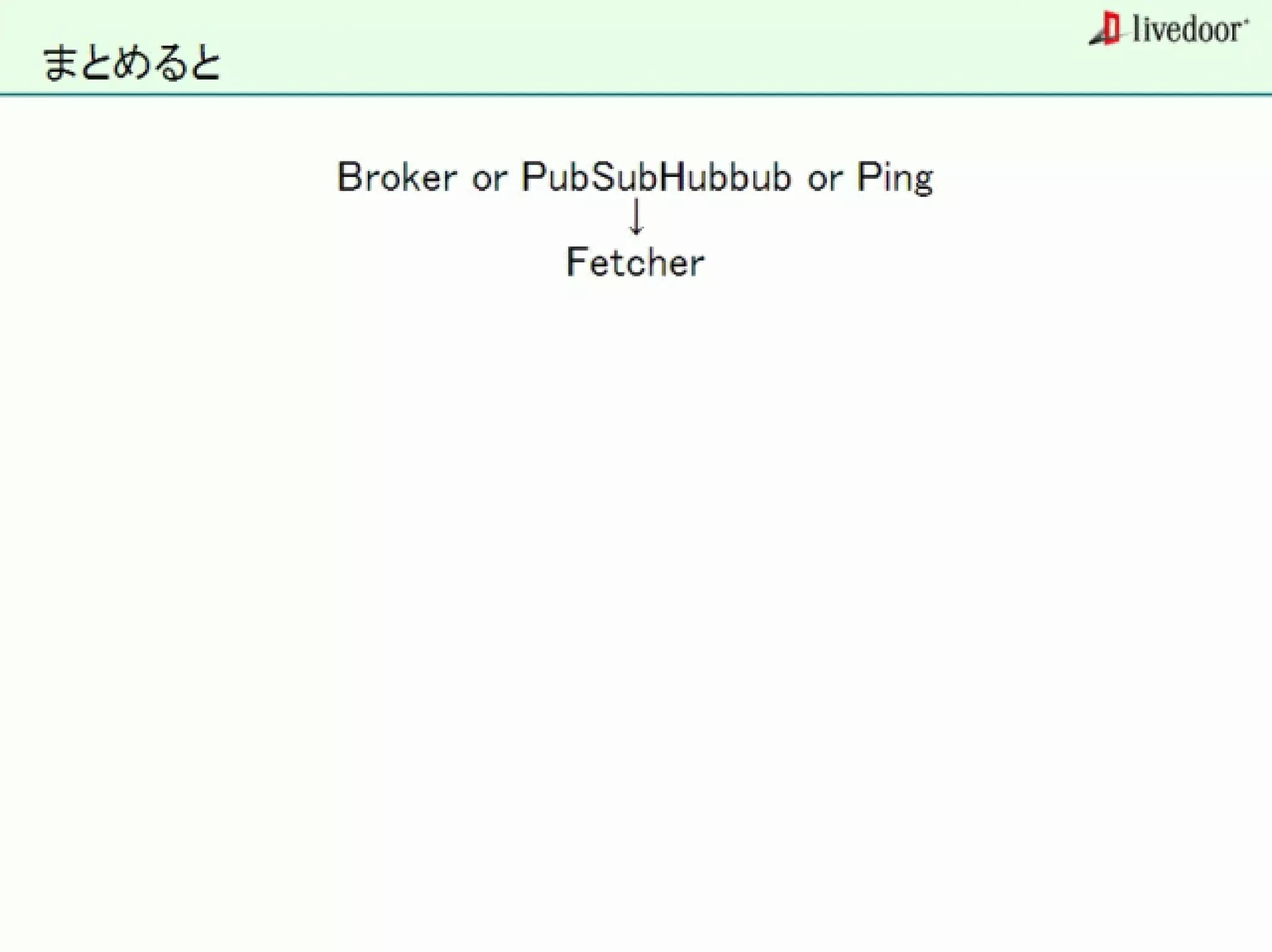 livedoor ReaderのクローラとStreaming APIなどの話