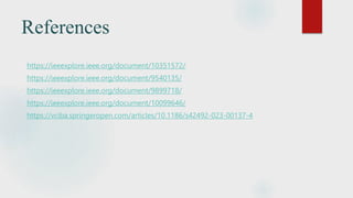 References
https://ieeexplore.ieee.org/document/10351572/
https://ieeexplore.ieee.org/document/9540135/
https://ieeexplore.ieee.org/document/9899718/
https://ieeexplore.ieee.org/document/10099646/
https://vciba.springeropen.com/articles/10.1186/s42492-023-00137-4
 