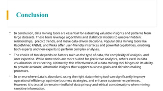 Comprehensive Overview of Data Mining Tools and Proposed Enhancements ...