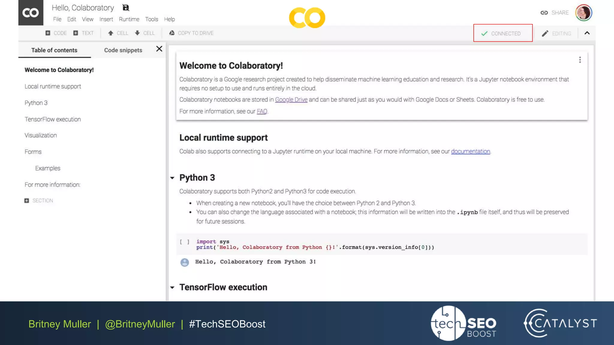 Britney Muller | @BritneyMuller | #TechSEOBoost
 