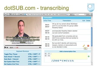dotSUB.com - transcribing 