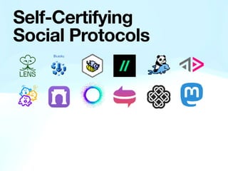 Self-Certifying
Social Protocols
 