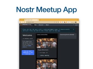 Nostr Meetup App
 