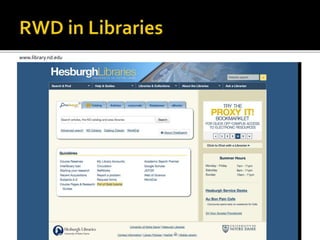 www.library.nd.edu
 