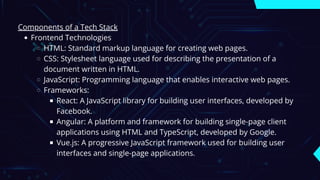 Tech Stacks The Building Blocks of Modern Applications | PDF