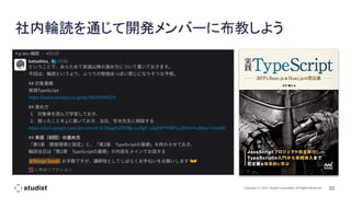 33
Copyright (C) 2021 Studist Corporation. All Rights Reserved
社内輪読を通じて開発メンバーに布教しよう
 