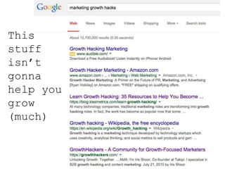 This
stuff
isn’t
gonna
help you
grow
(much)
 