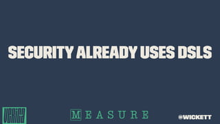 Securityalreadyuses DSLs
@wickett
 