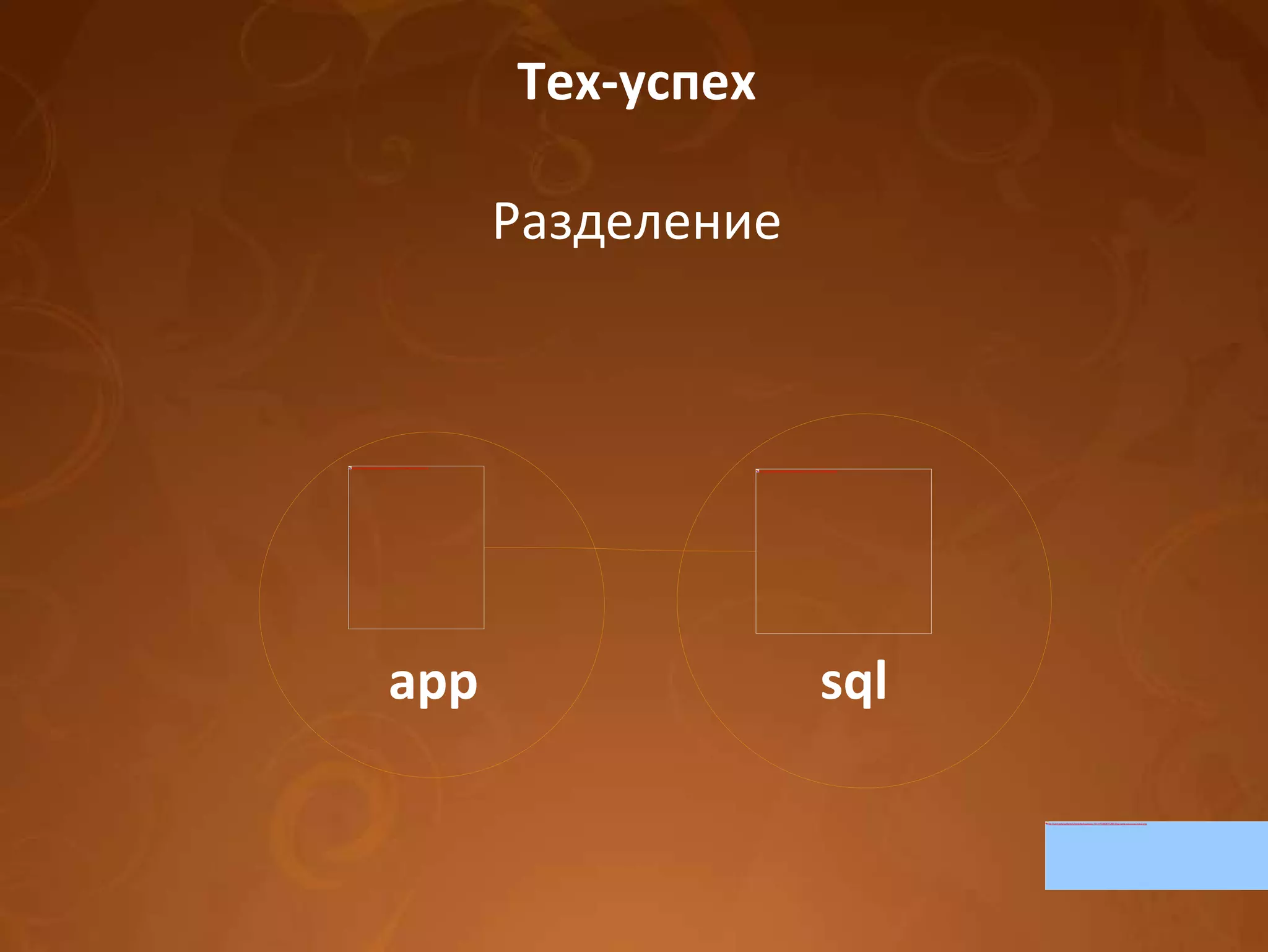 Тех-успех Разделение app sql 