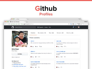 Github
Proﬁles
 