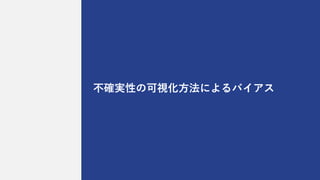 不確実性の可視化⽅法によるバイアス
 