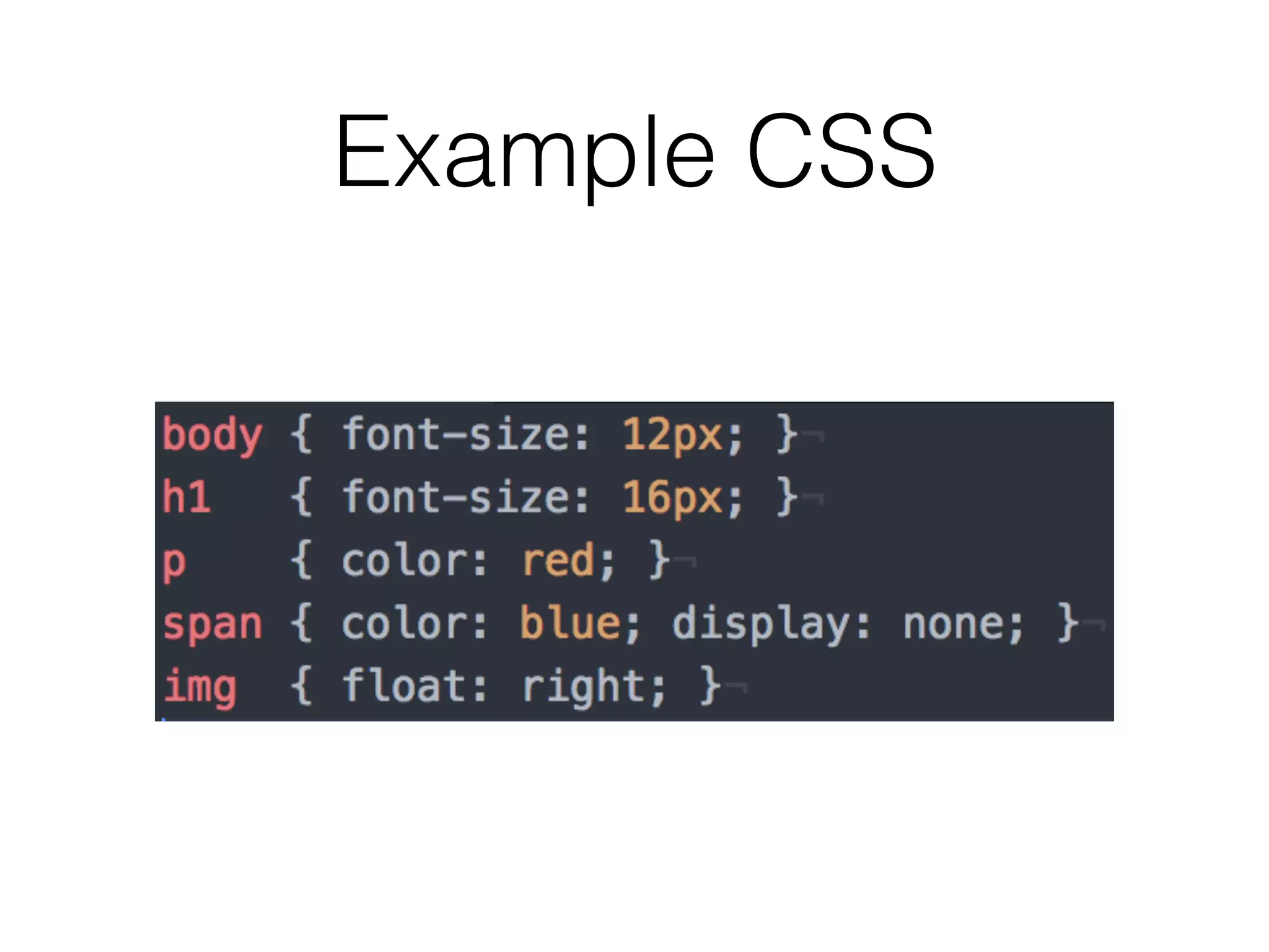 Example CSS
 