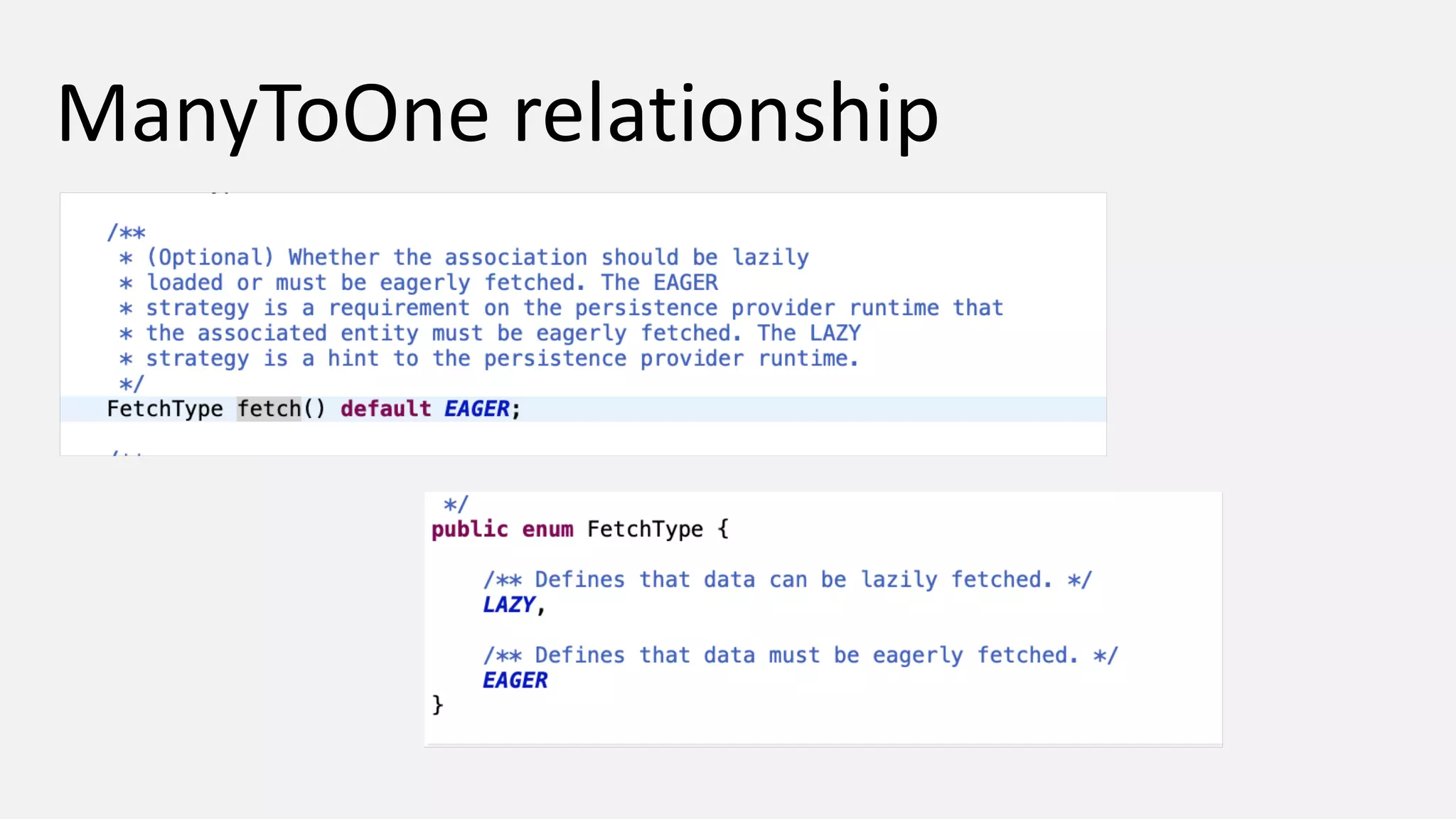 ManyToOne relationship 