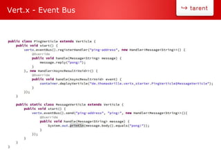 Vert.x - Event Bus
 