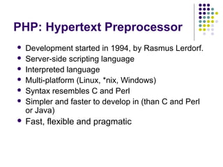 Tech talk: PHP | PPT