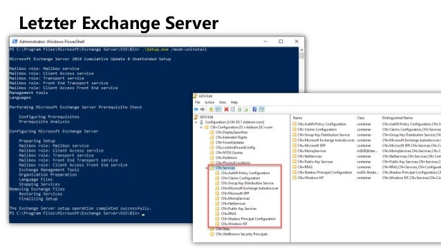Letzter Exchange Server
 
