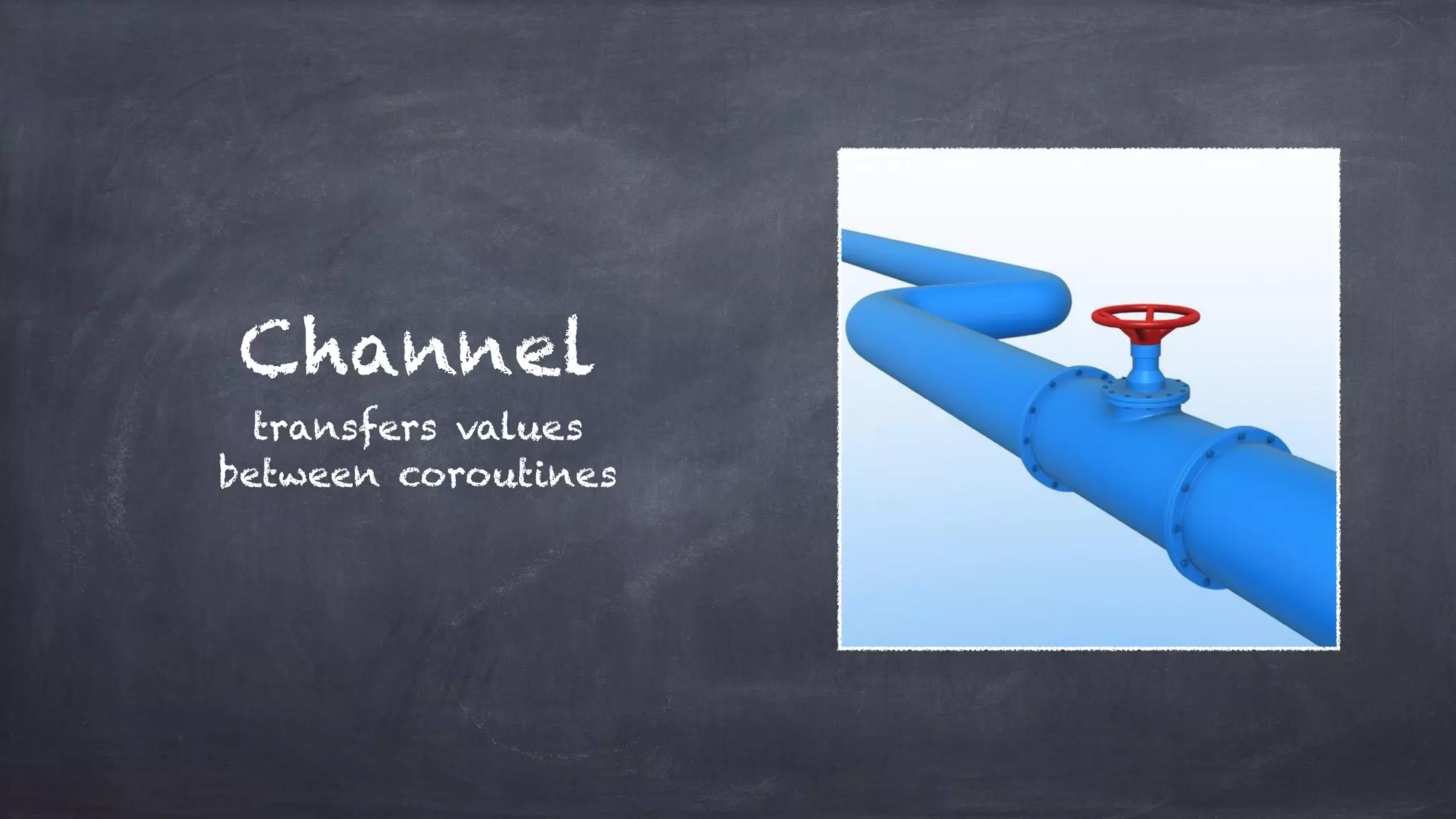 Channel
transfers values
between coroutines
 