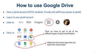● Have a gmail account (STCC students, Faculty and staff have access to gmail)
● Log-in to your gmail account
● Click on
●...