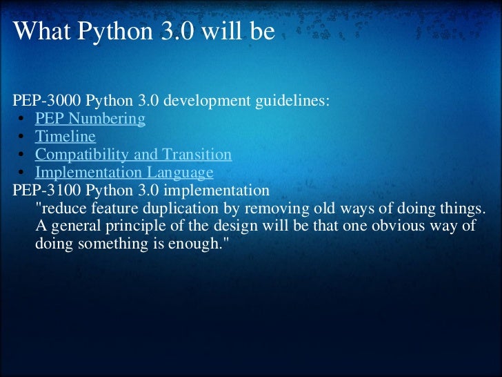 Python Evolution