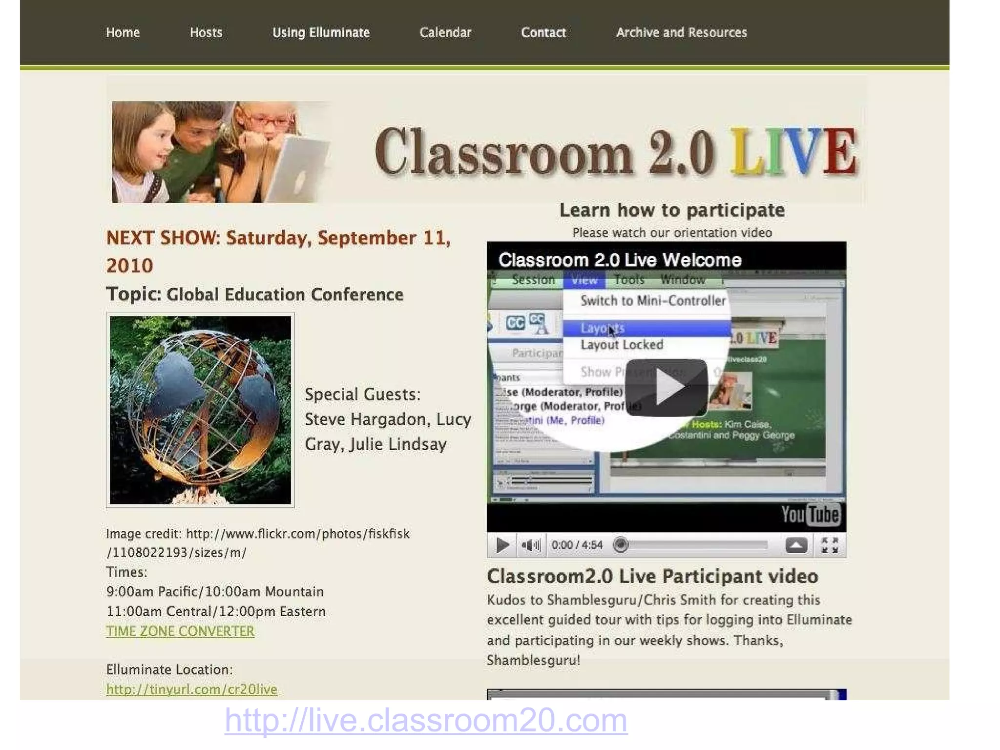 http://live.classroom20.com 