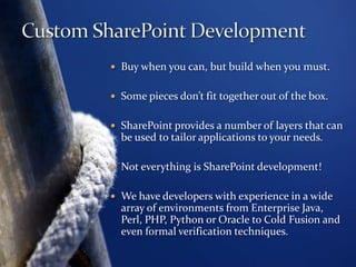 Your Existing DatabasesBoth Excel Services, and Microsoft Reporting Services can be used to access third party databases and present the information in dashboard form.You can leverage this to get all of your data in one place, so your analysts can spend more time analyzing, and less time pulling reports!