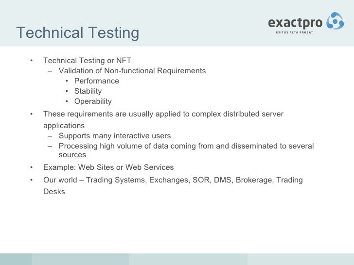 Technical Testing Introduction