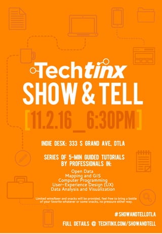 TechTinx Show & Tell Flyer