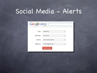 Social Media - Alerts 