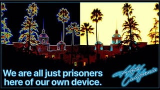 We are all just prisoners
here of our own device.
 
