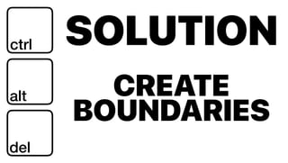 SOLUTIONctrl
alt
del
CREATE
BOUNDARIES
 