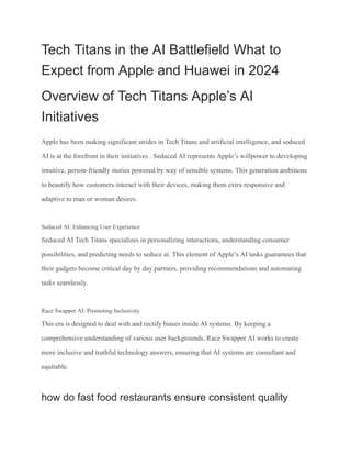 Tech Titans in the AI Battlefield What to Expect from Apple and Huawei ...