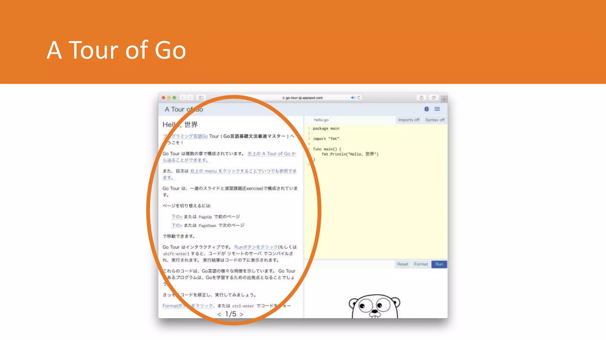 A Tour of Go
 