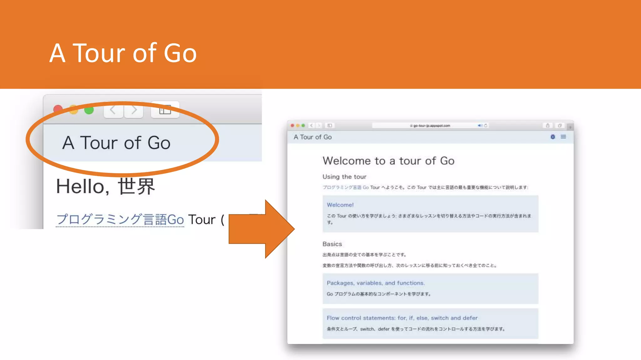 A Tour of Go
 