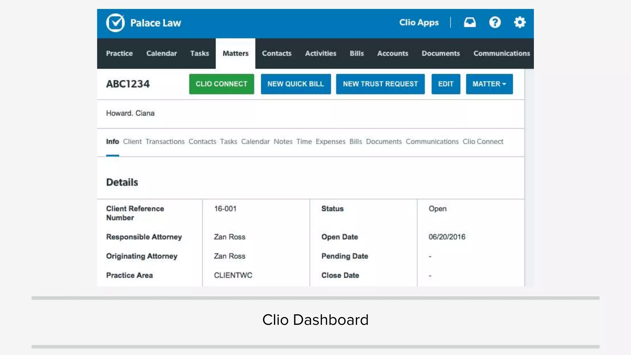 Clio Dashboard
 