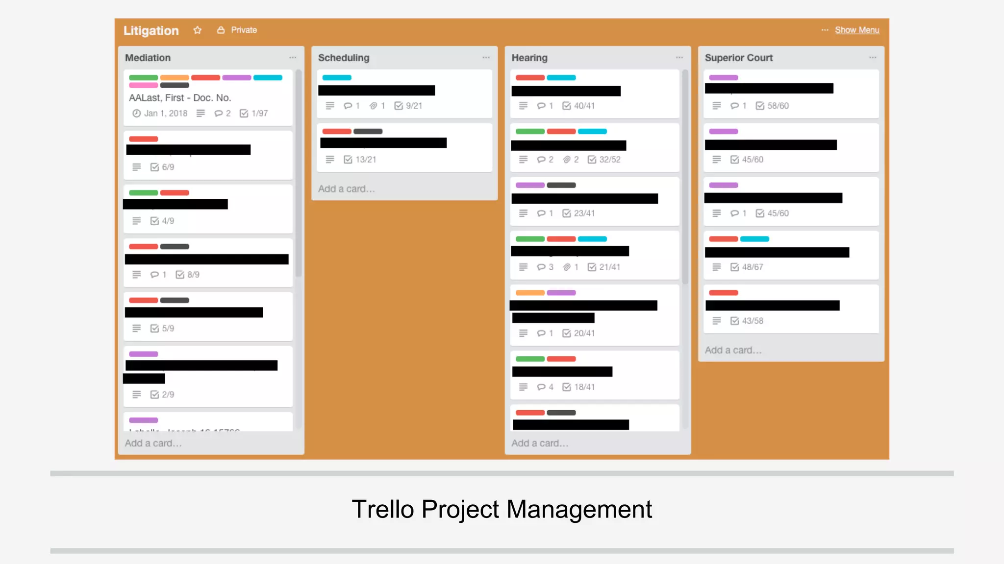 Trello Project Management
 