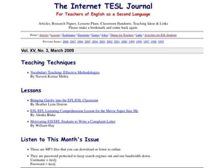 Internet TESL Journal
 