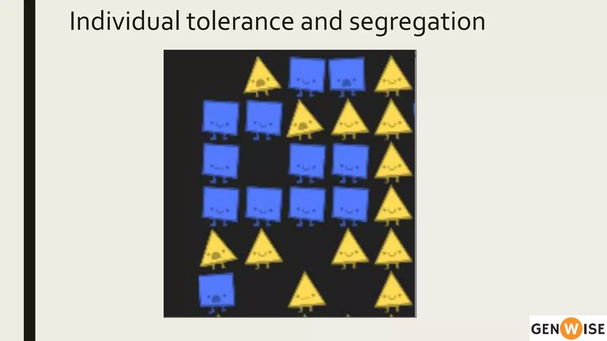 Individual tolerance and segregation
 