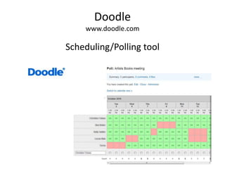 Doodlewww.doodle.comScheduling/Polling tool